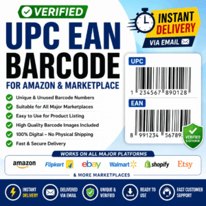 Verified UPC EAN BarCode for Amazon & Marketplace Instant Delivery